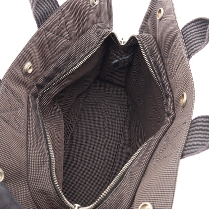 エールラインPM ハンドバッグ トートバッグ ナイロンキャンバス グレー シルバー金具 エルメス