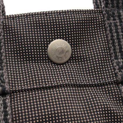 エールラインPM ハンドバッグ トートバッグ ナイロンキャンバス グレー シルバー金具 エルメス