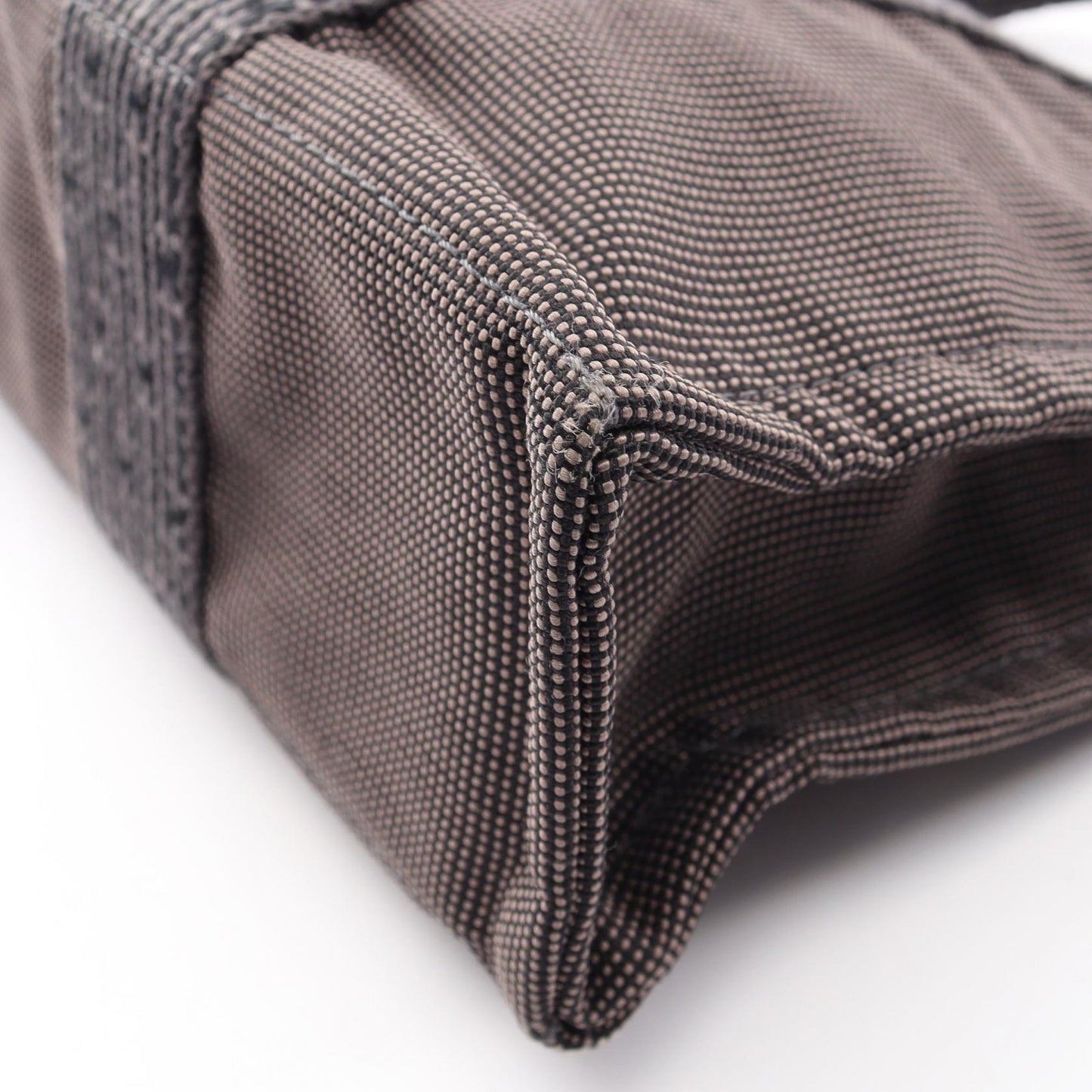 エールラインPM ハンドバッグ トートバッグ ナイロンキャンバス グレー シルバー金具 エルメス
