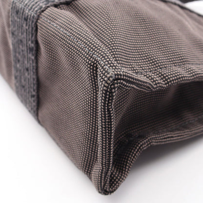 エールラインPM ハンドバッグ トートバッグ ナイロンキャンバス グレー シルバー金具 エルメス