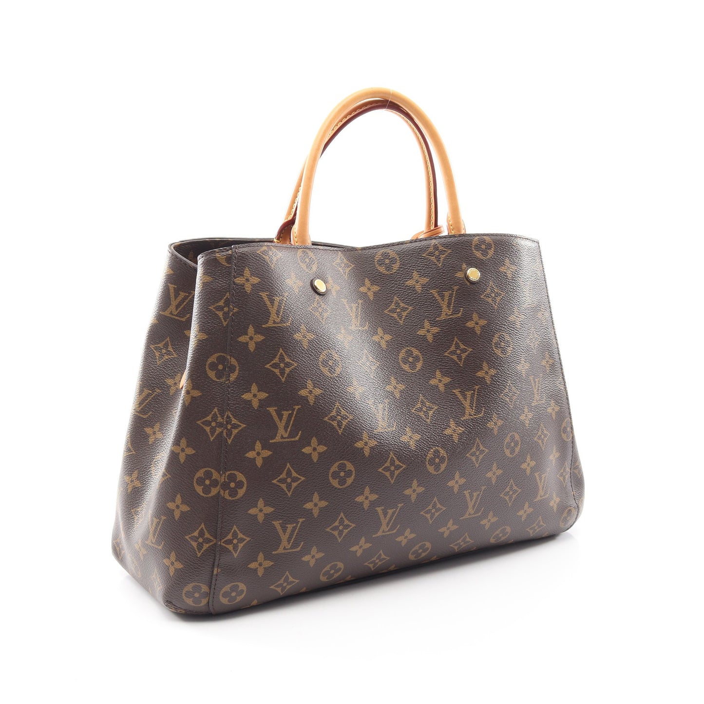 モンテーニュGM モノグラム ハンドバッグ トートバッグ PVC レザー ブラウン ルイヴィトン バッグ LOUIS VUITTON