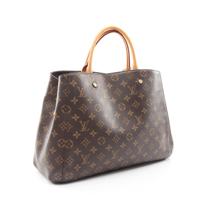 モンテーニュGM モノグラム ハンドバッグ トートバッグ PVC レザー ブラウン ルイヴィトン バッグ LOUIS VUITTON
