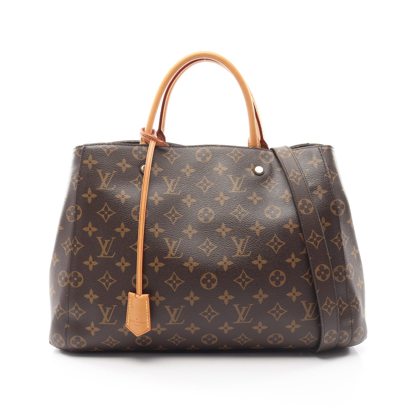 モンテーニュGM モノグラム ハンドバッグ トートバッグ PVC レザー ブラウン ルイヴィトン バッグ LOUIS VUITTON