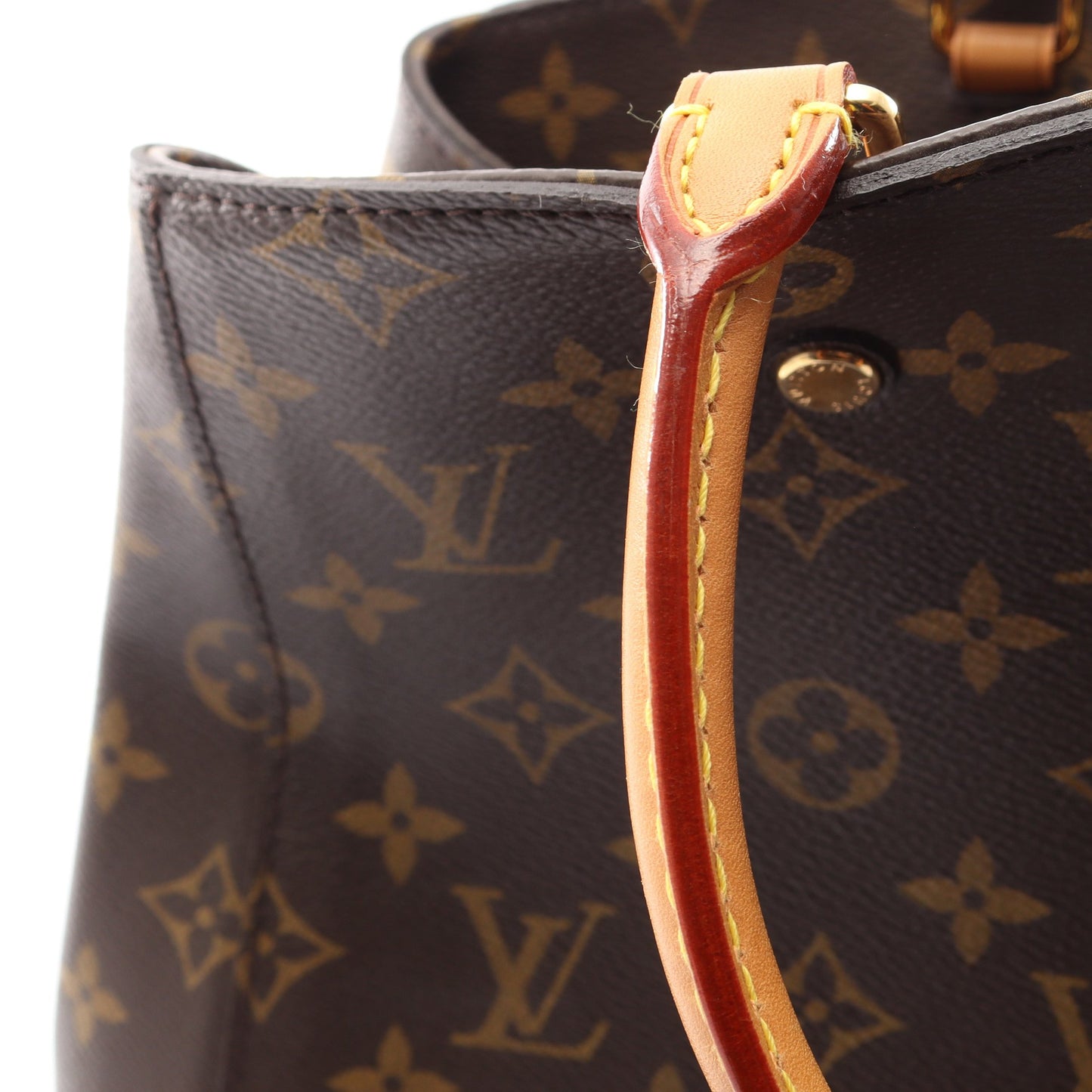 モンテーニュGM モノグラム ハンドバッグ トートバッグ PVC レザー ブラウン ルイヴィトン バッグ LOUIS VUITTON