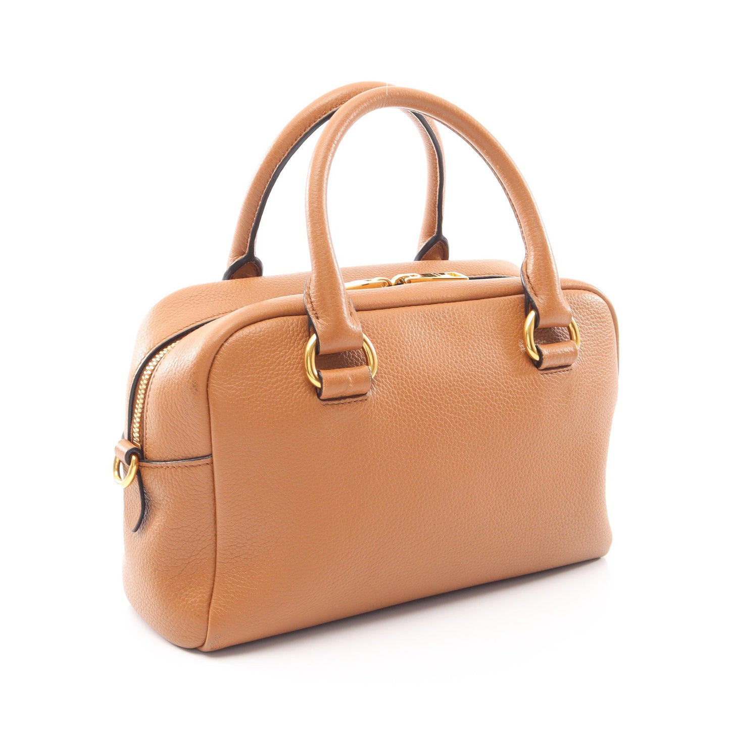 VITTELO PHENIX 2WAY ハンドバッグ レザー ライトブラウン プラダ