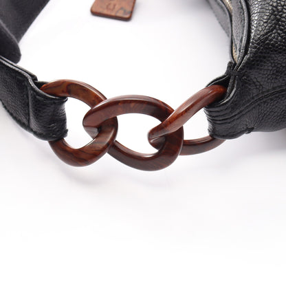 ココマーク ワンショルダーバッグ キャビアスキン ブラック ゴールド金具 シャネル バッグ CHANEL