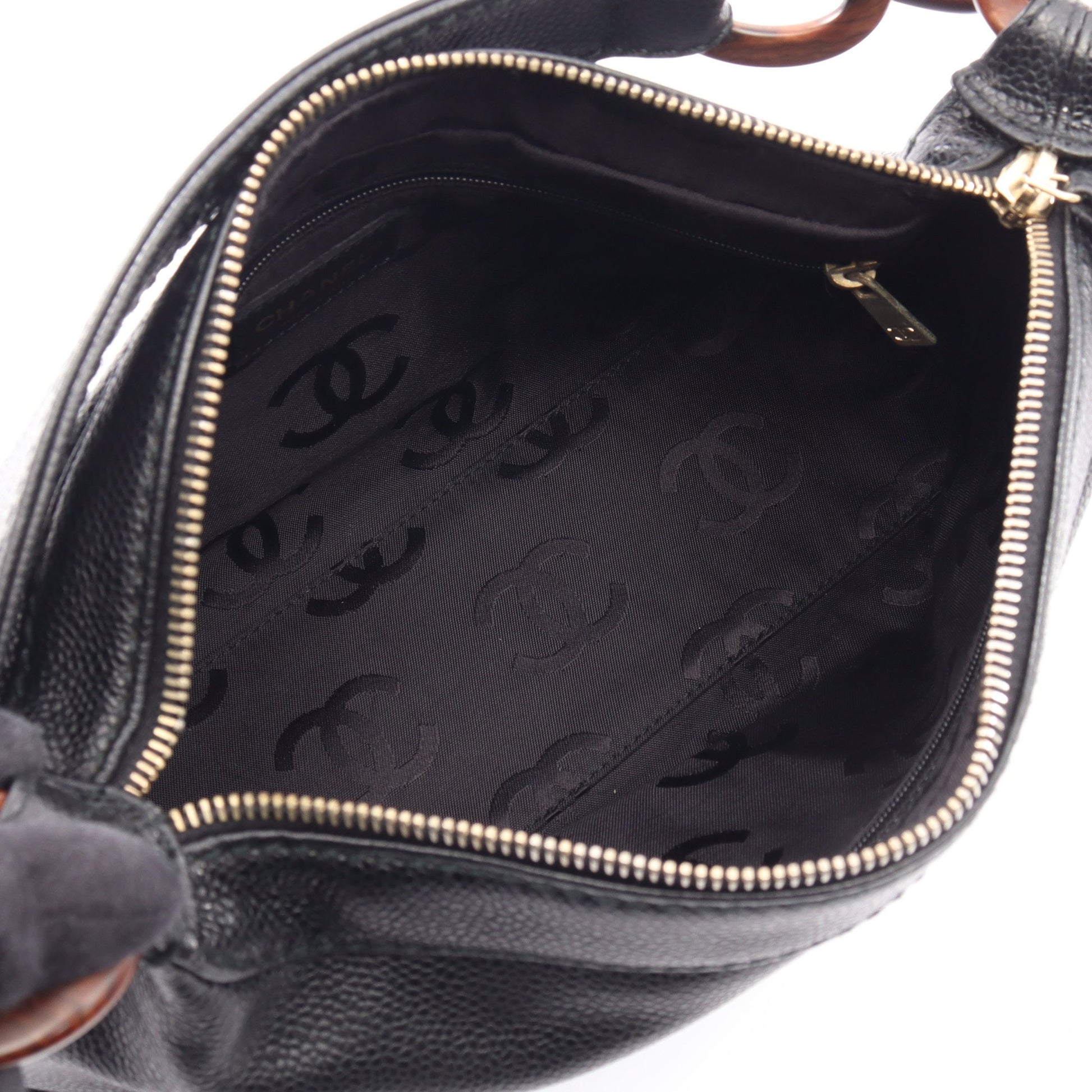 ココマーク ワンショルダーバッグ キャビアスキン ブラック ゴールド金具 シャネル バッグ CHANEL