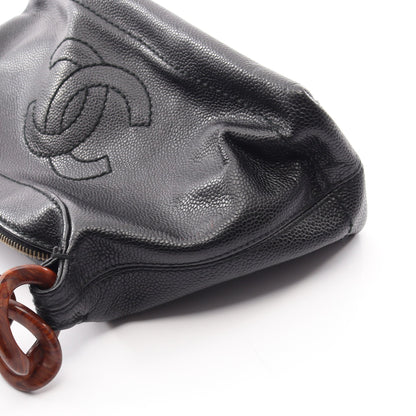 ココマーク ワンショルダーバッグ キャビアスキン ブラック ゴールド金具 シャネル バッグ CHANEL