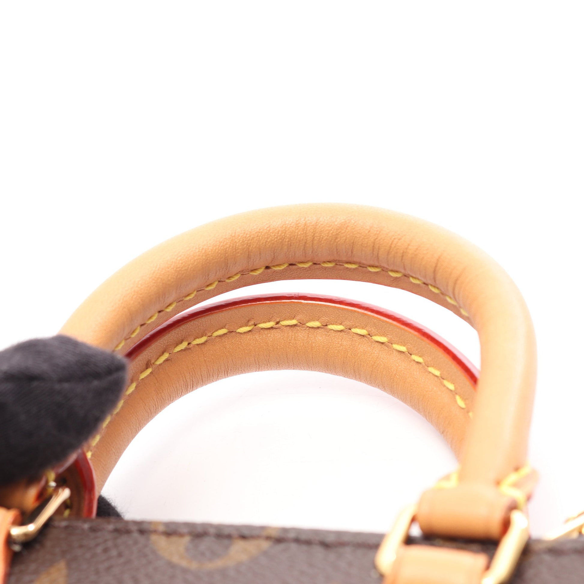 プティット サックプラ モノグラム 2WAY ハンドバッグ PVC レザー ブラウン ルイヴィトン バッグ LOUIS VUITTON