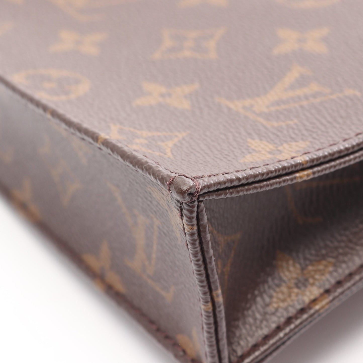 プティット サックプラ モノグラム 2WAY ハンドバッグ PVC レザー ブラウン ルイヴィトン バッグ LOUIS VUITTON