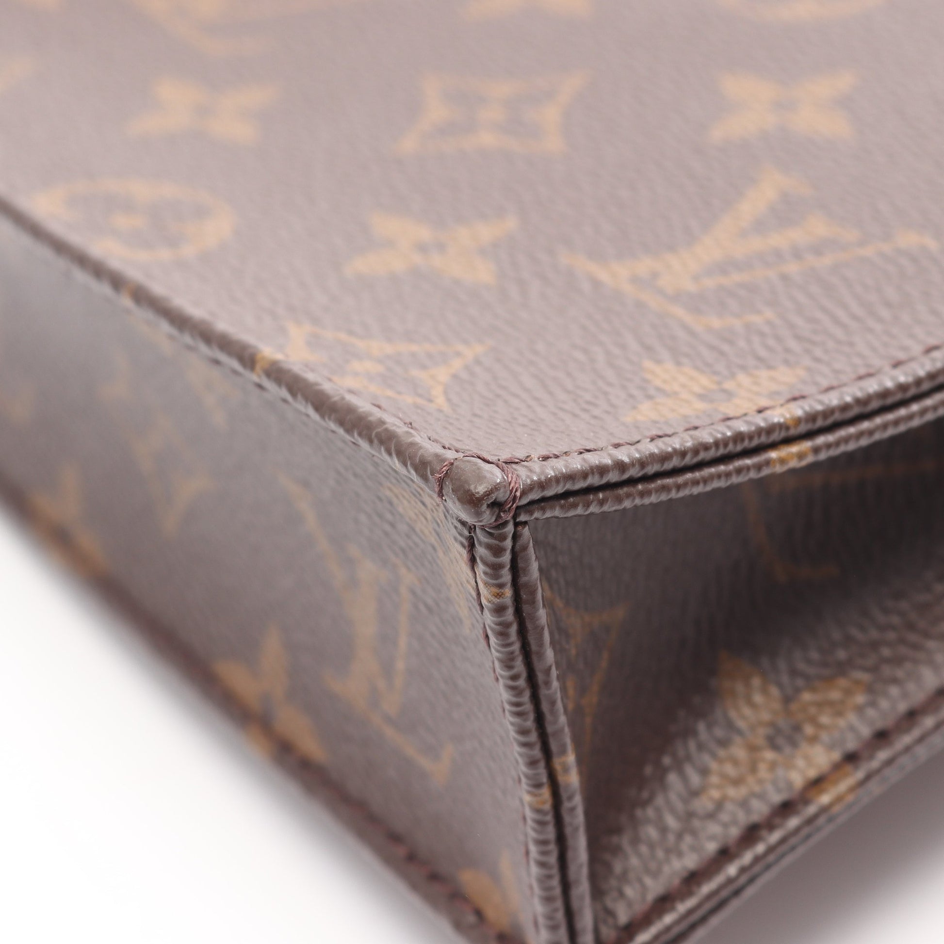 プティット サックプラ モノグラム 2WAY ハンドバッグ PVC レザー ブラウン ルイヴィトン バッグ LOUIS VUITTON