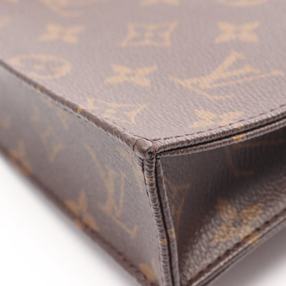 プティット サックプラ モノグラム 2WAY ハンドバッグ PVC レザー ブラウン ルイヴィトン バッグ LOUIS VUITTON