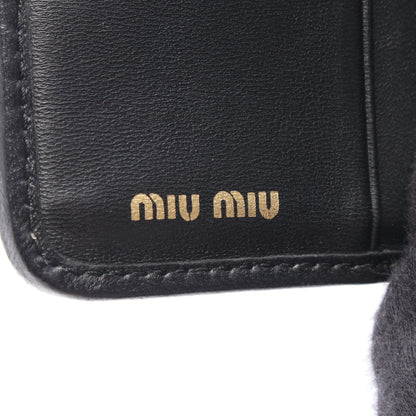 マテラッセ 二つ折り財布 三つ折り財布 レザー ブラック ミュウミュウ