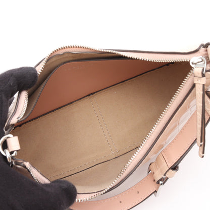 THEA EMBOSSED CONVERTIBLE CROSSBODY クロコ型押し 2WAY ショルダーバッグ レザー ピンク トリーバーチ