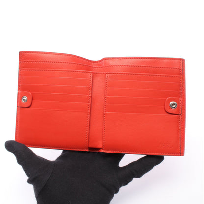 ピーカーブー 二つ折り財布 レザー レッド フェンディ