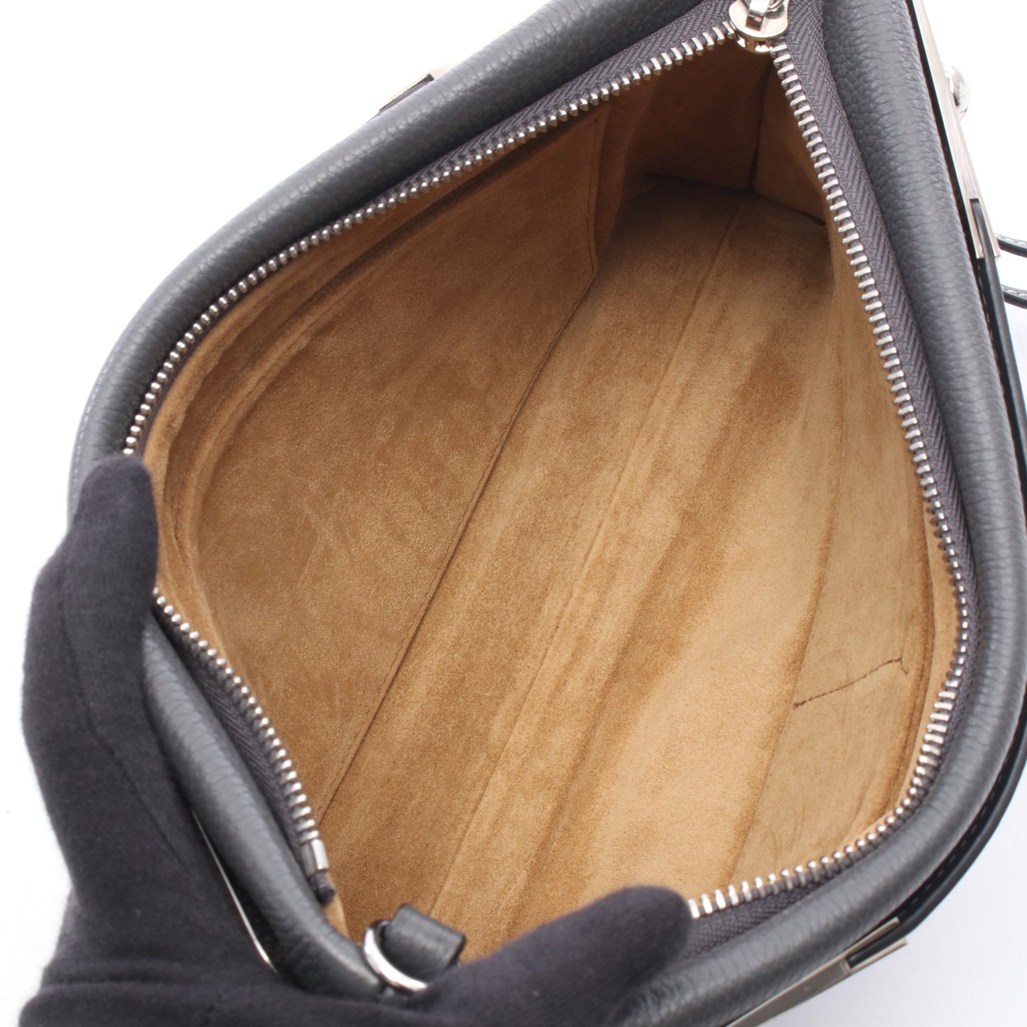 ミッシー スモール 2WAY ハンドバッグ レザー グレー ロエベ