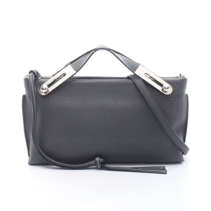 ミッシー スモール 2WAY ハンドバッグ レザー グレー ロエベ
