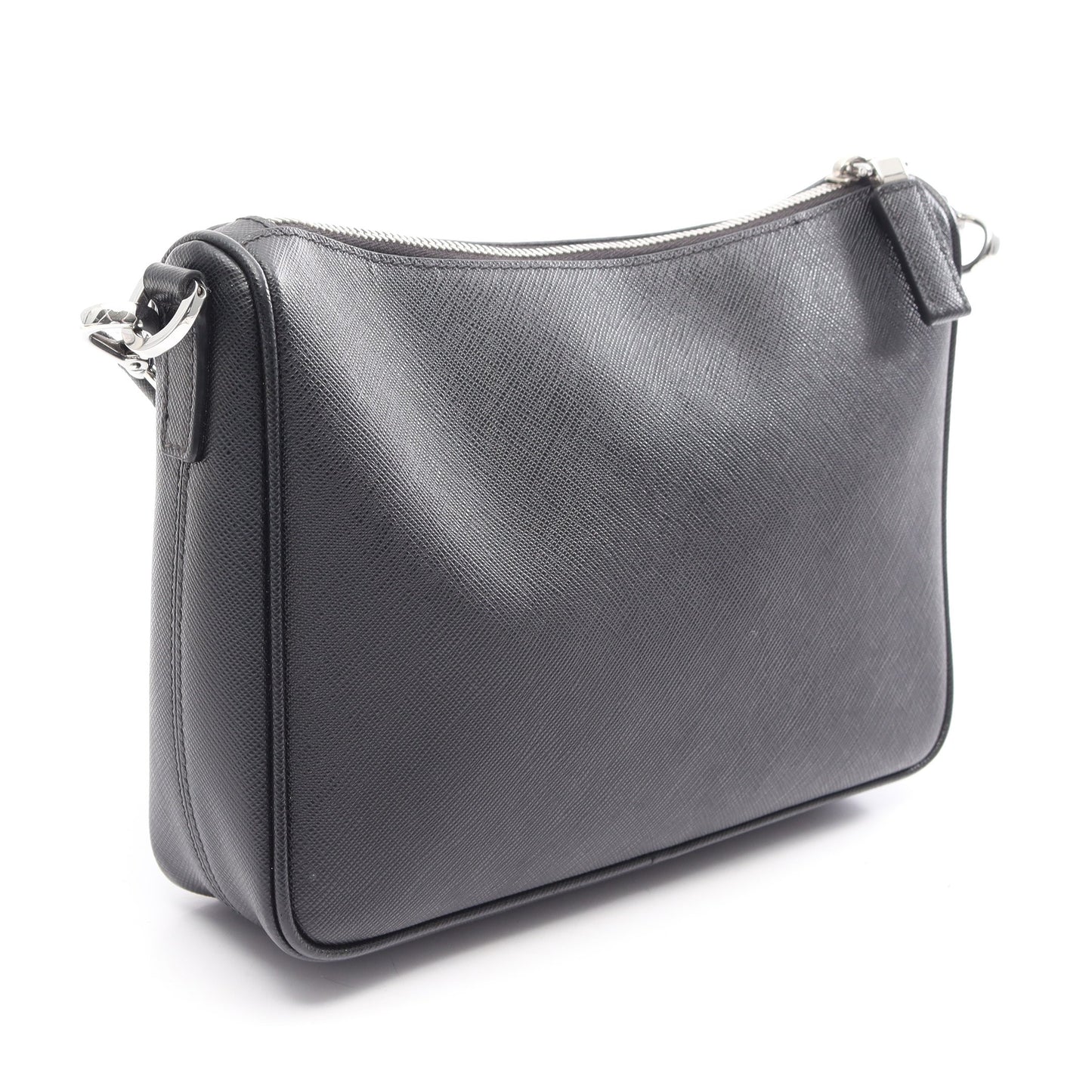 SAFFIANO TRAVEL ショルダーバッグ サフィアーノレザー ブラック プラダ