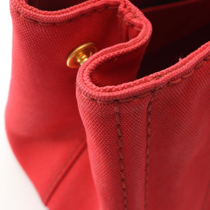 CANAPA カナパ 2WAY ハンドバッグ トートバッグ キャンバス レッド プラダ