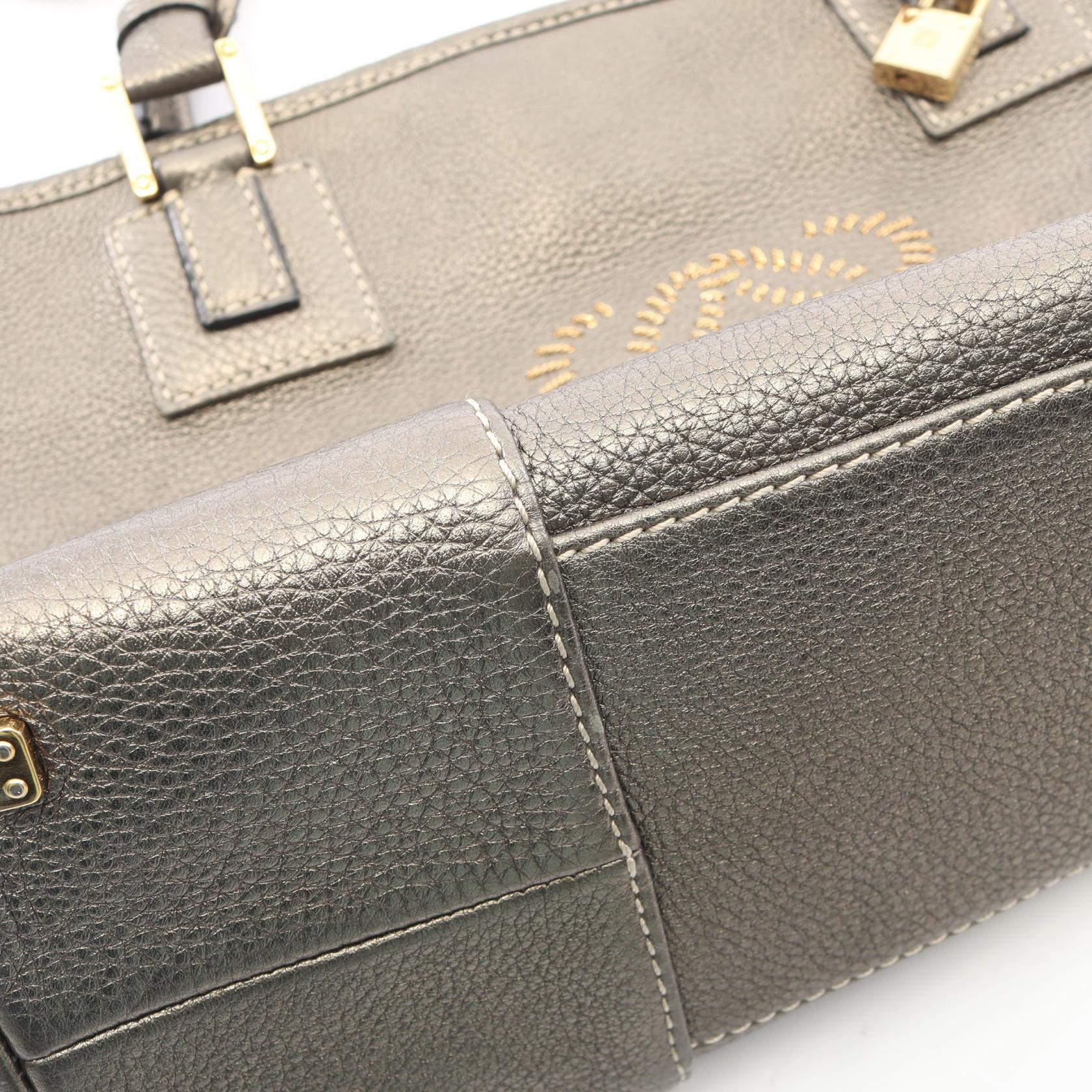 アマソナ フスタ ハンドバッグ レザー グレー ロエベ バッグ LOEWE