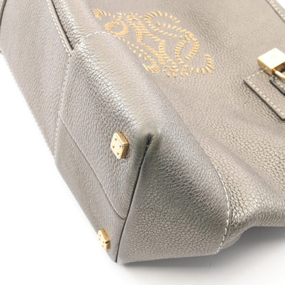 アマソナ フスタ ハンドバッグ レザー グレー ロエベ バッグ LOEWE