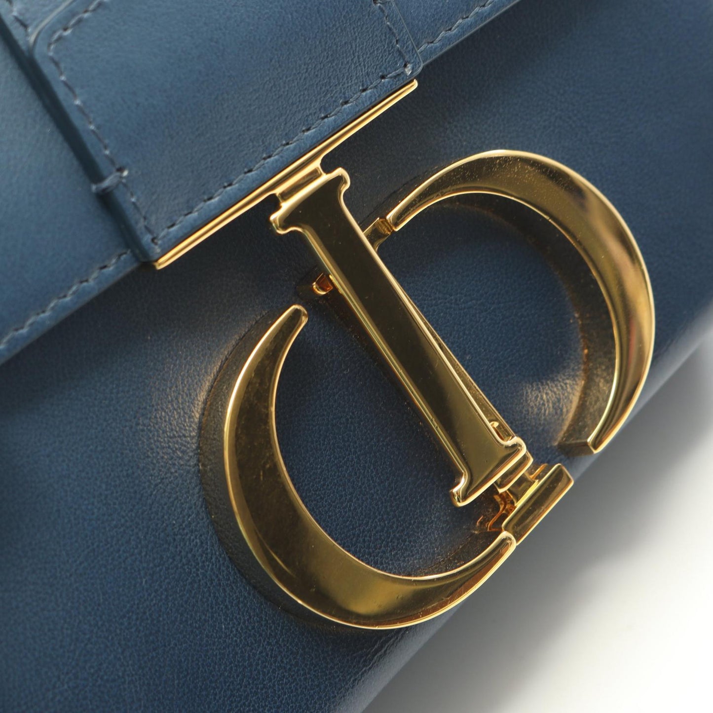 30 MONTAIGNE モンテーニュ ボックス グラデーション ショルダーバッグ レザー ブルー クリスチャンディオール