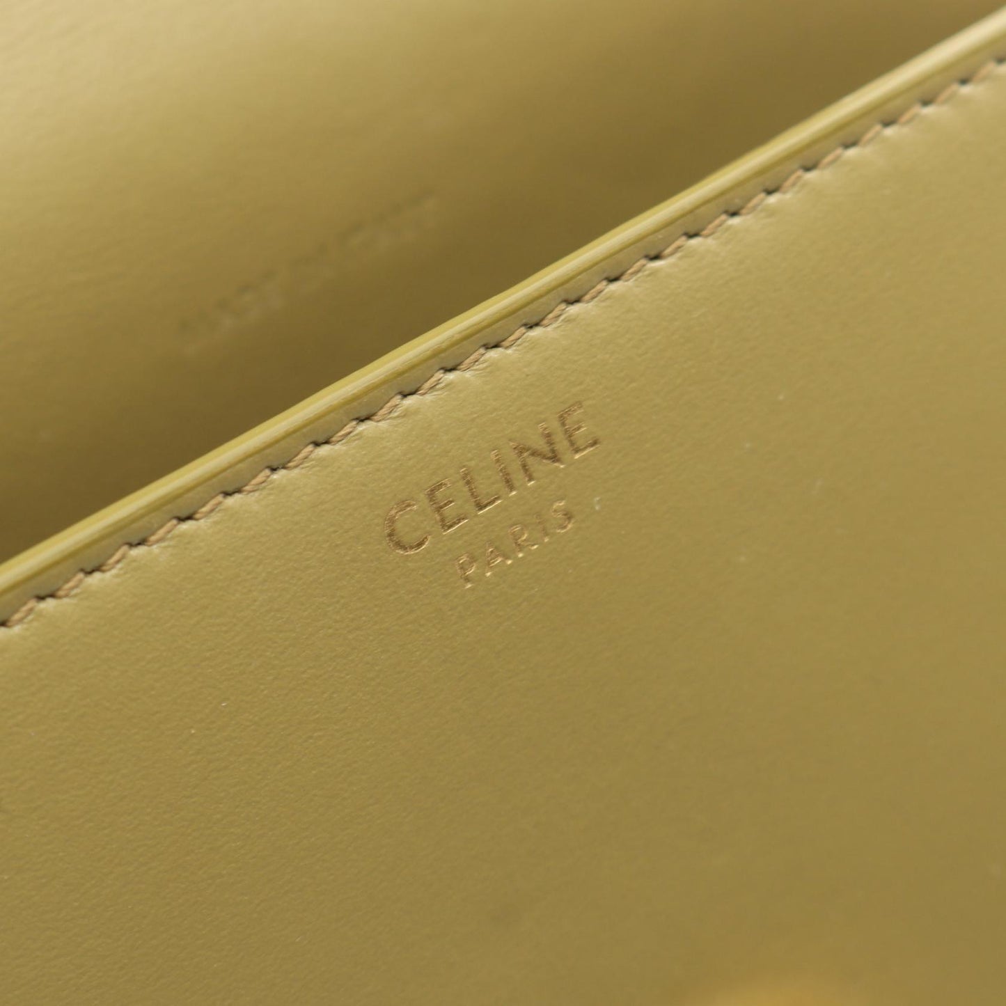 ミニ ブザス キュイル トリオンフ ショルダーバッグ レザー カーキグリーン セリーヌ バッグ CELINE