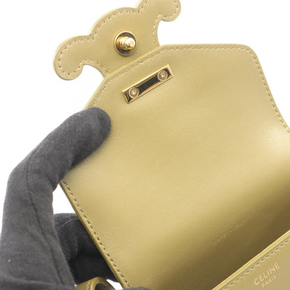 ミニ ブザス キュイル トリオンフ ショルダーバッグ レザー カーキグリーン セリーヌ バッグ CELINE