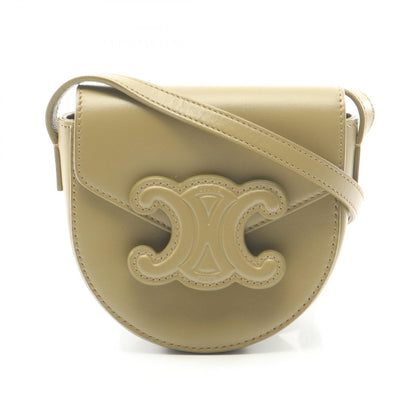 ミニ ブザス キュイル トリオンフ ショルダーバッグ レザー カーキグリーン セリーヌ バッグ CELINE