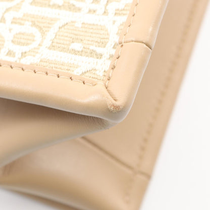 BOOK TOTE ブックトート オブリーク 2WAY ハンドバッグ トートバッグ キャンバス レザー ベージュ オフホワイト クリスチャンディオール