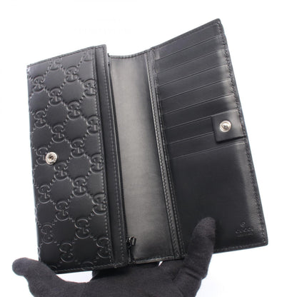 DORIAN グッチシマ 二つ折り長財布 レザー ブラック グッチ