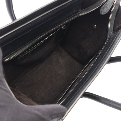 ラゲージ マイクロ ショッパー ハンドバッグ レザー ブラック セリーヌ バッグ CELINE