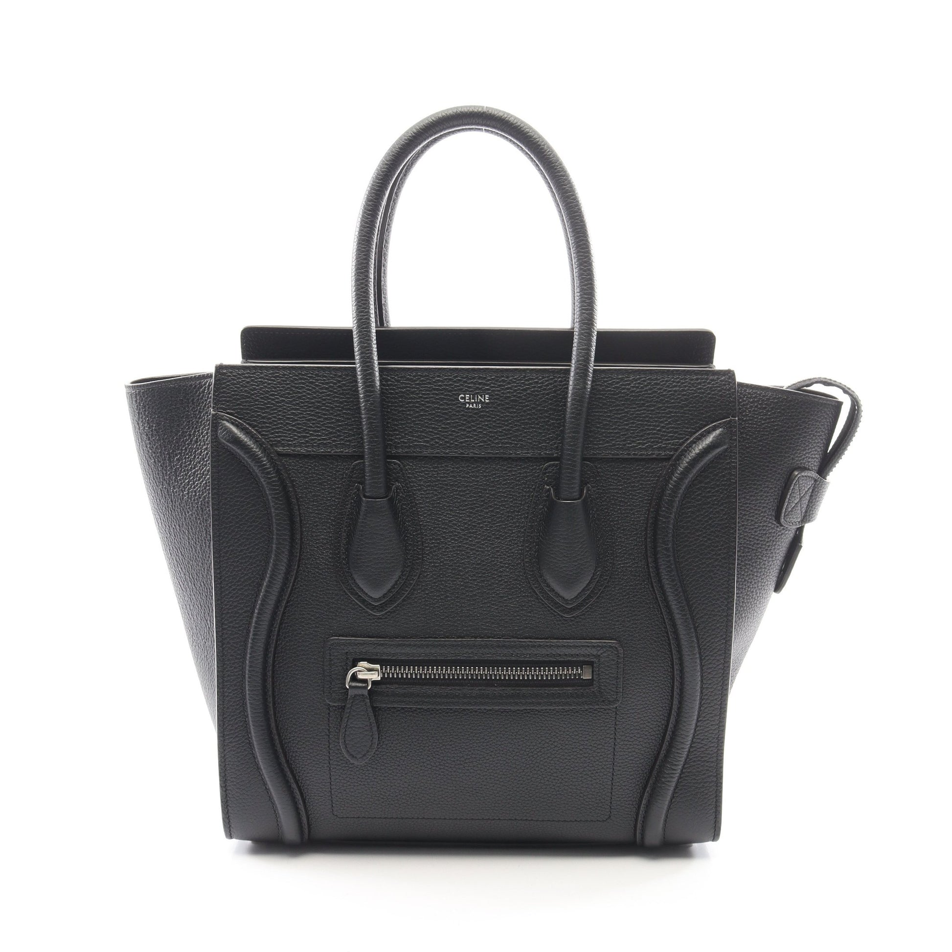 ラゲージ マイクロ ショッパー ハンドバッグ レザー ブラック セリーヌ バッグ CELINE