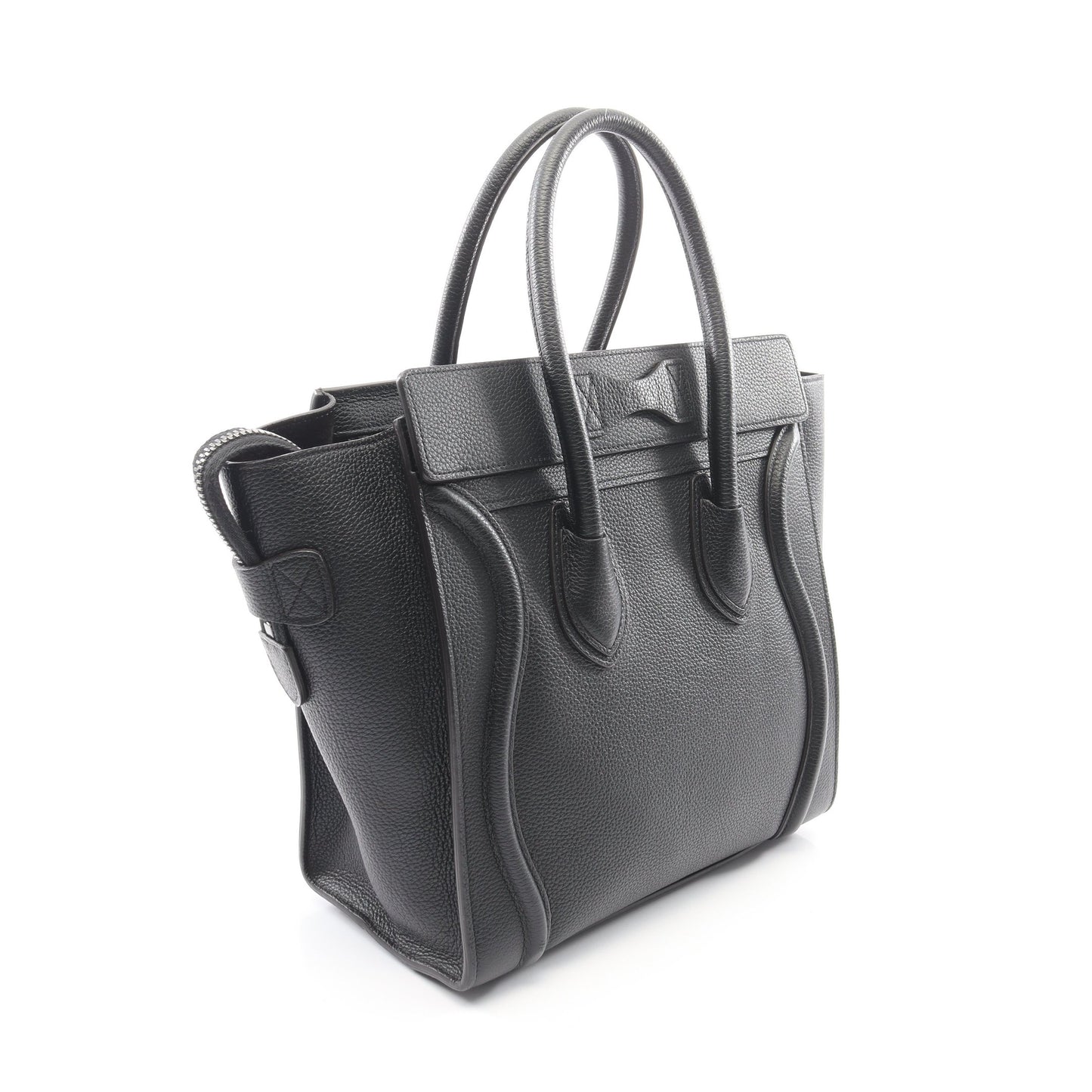 ラゲージ マイクロ ショッパー ハンドバッグ レザー ブラック セリーヌ バッグ CELINE