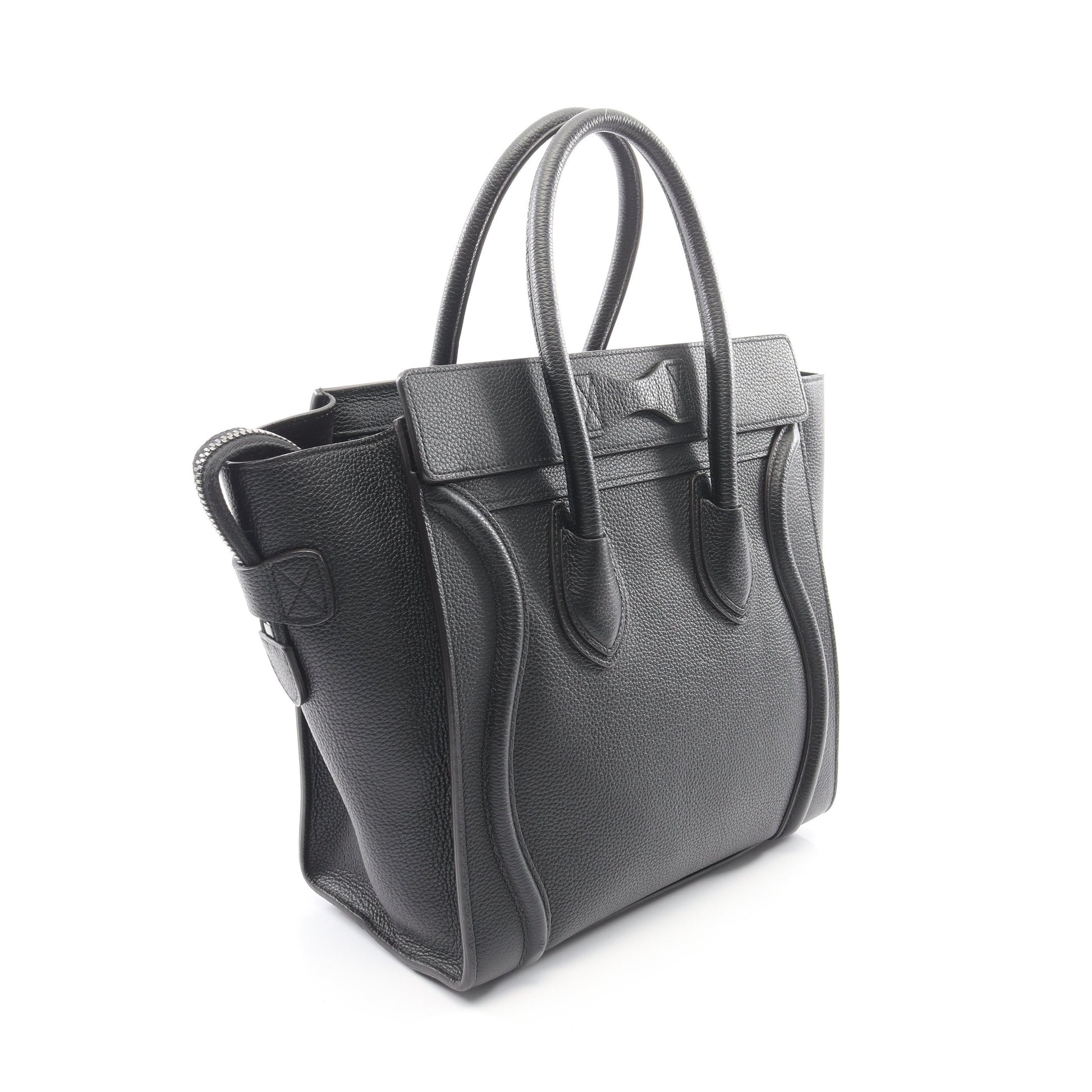 ラゲージ マイクロ ショッパー ハンドバッグ レザー ブラック セリーヌ バッグ CELINE