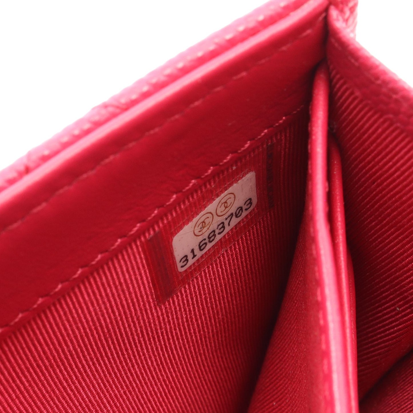クラシック ロング フラップ ウォレット マトラッセ 二つ折り長財布 キャビアスキン ピンクパープル シルバー金具 シャネル