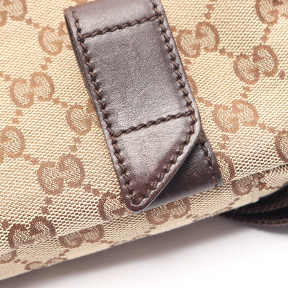 GGキャンバス ショルダーバッグ キャンバス レザー ベージュ ダークブラウン グッチ バッグ GUCCI