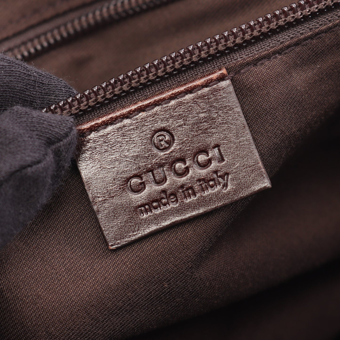 GGキャンバス ショルダーバッグ キャンバス レザー ベージュ ダークブラウン グッチ バッグ GUCCI