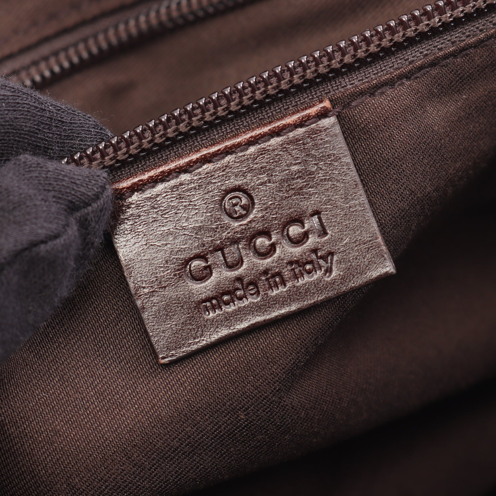 GGキャンバス ショルダーバッグ キャンバス レザー ベージュ ダークブラウン グッチ バッグ GUCCI