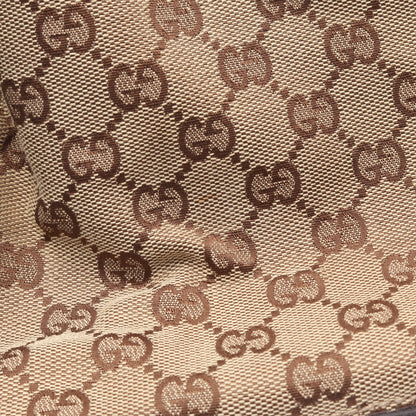 GGキャンバス ハンドバッグ トートバッグ キャンバス レザー ベージュ ダークブラウン グッチ バッグ GUCCI
