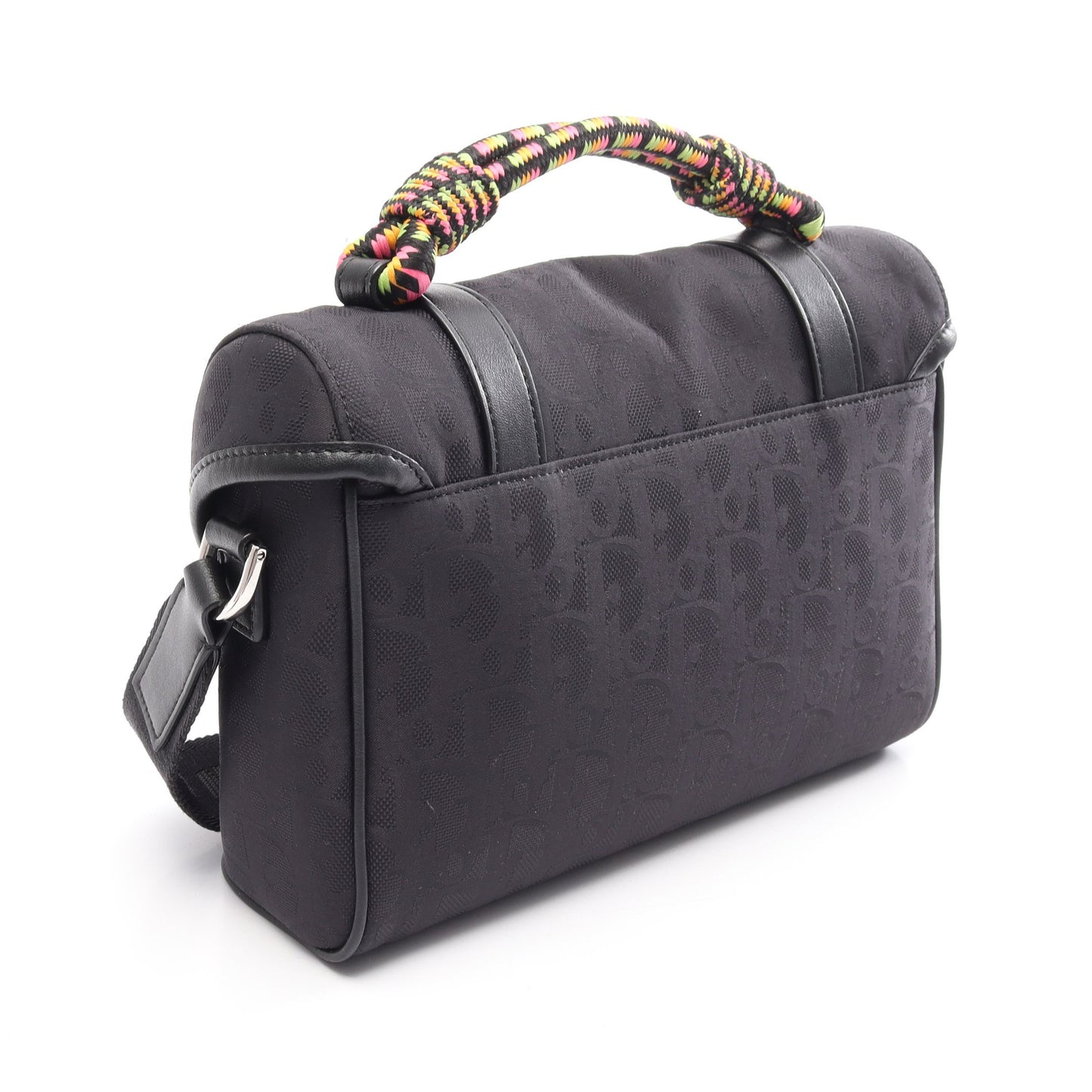 Christian Dior × LEWIS HAMILTON ヒット ザ ロード メッセンジャーバッグ 2WAY ショルダーバッグ キャンバス レザー ブラック マルチカラー クリスチャンディオール
