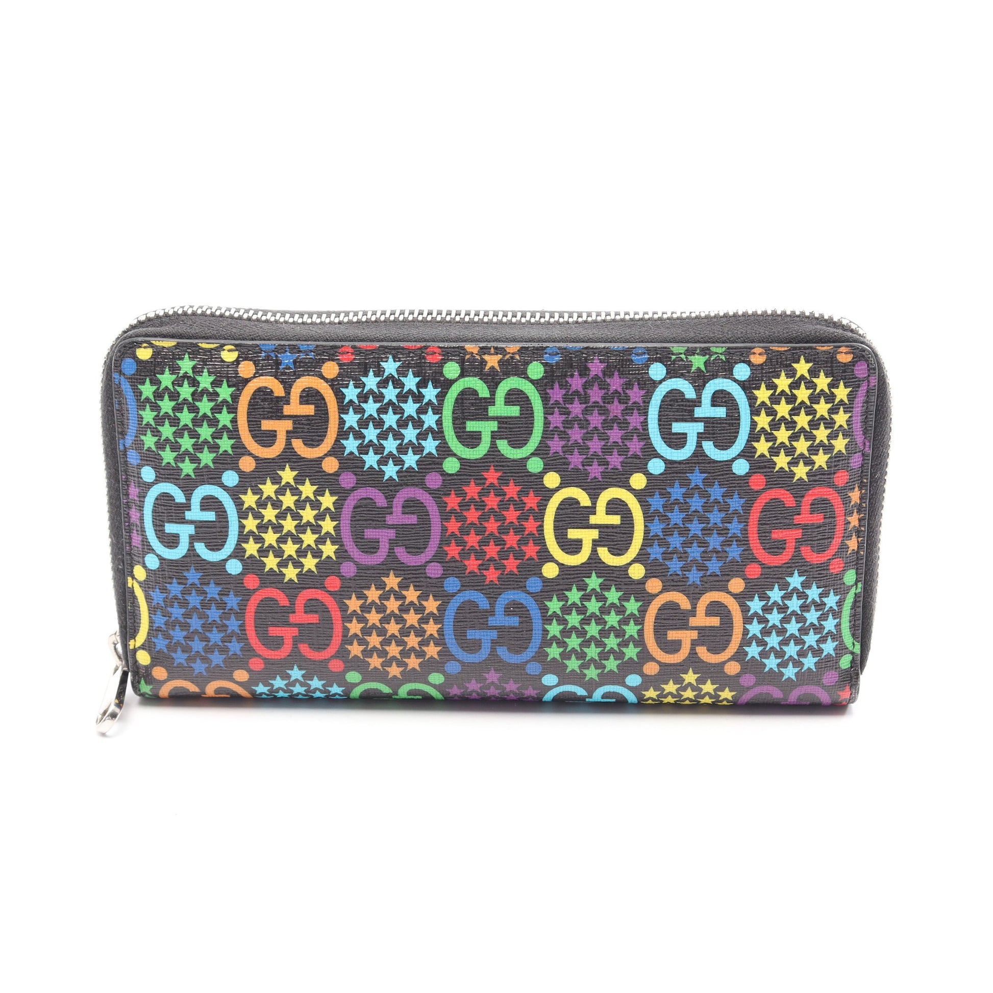 GGサイケデリック ラウンドファスナー長財布 PVC ブラック マルチカラー グッチ 財布・小物 GUCCI