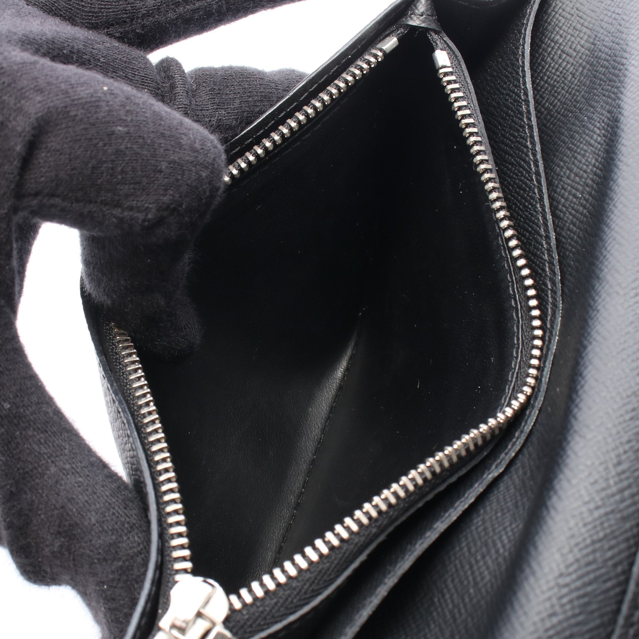 ポルトフォイユ ブラザ ダミエグラフィット 二つ折り長財布 PVC レザー