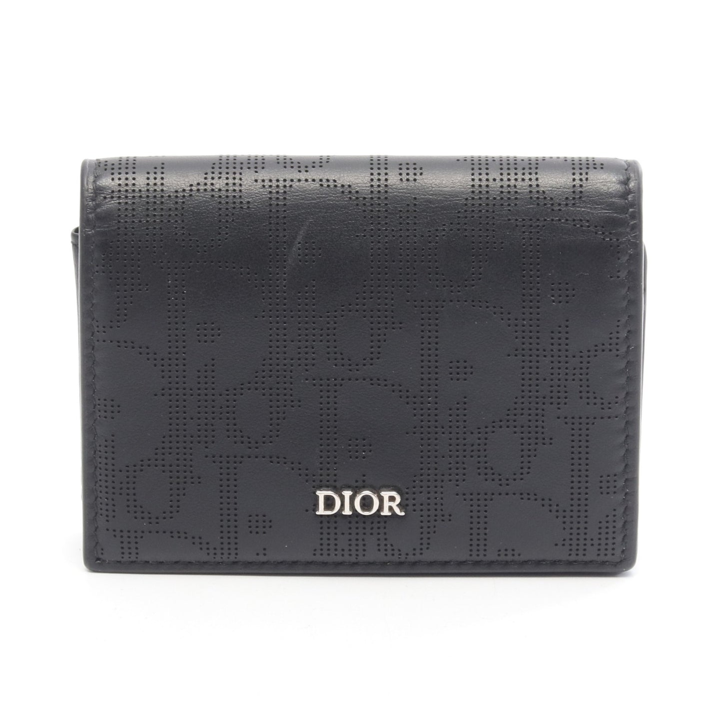 オブリーク パンチング カードケース 名刺入れ レザー ブラック クリスチャンディオール 財布・小物 Christian Dior