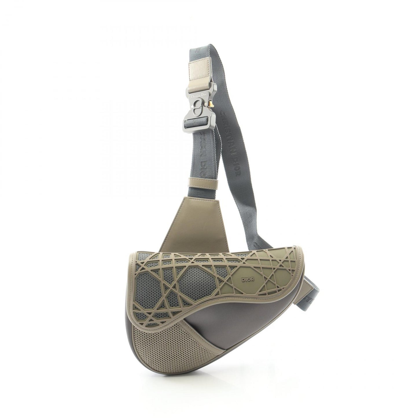 SADDLE サドル メッシュ ボディバッグ ナイロン レザー ラバー グレー ベージュ クリスチャンディオール