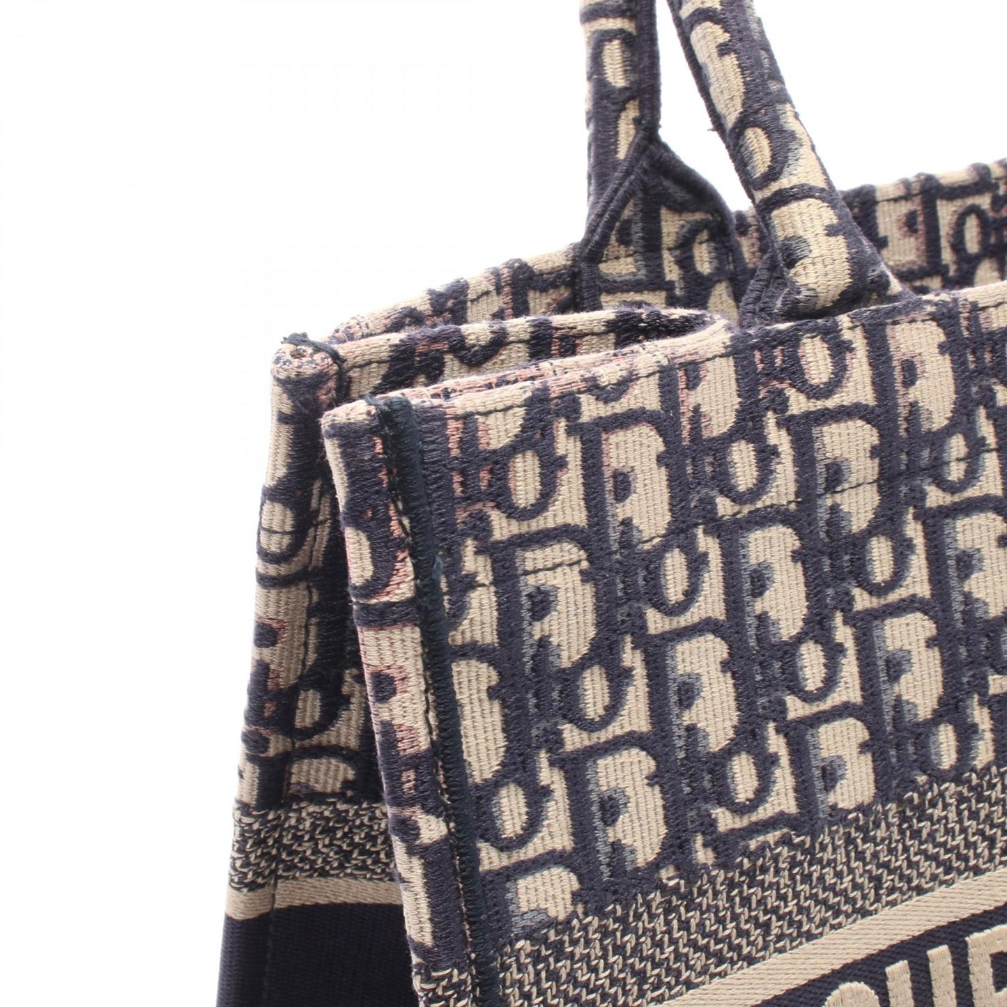 BOOK TOTE ブックトート ミディアム ハンドバッグ トートバッグ キャンバス ネイビー ベージュ クリスチャンディオール