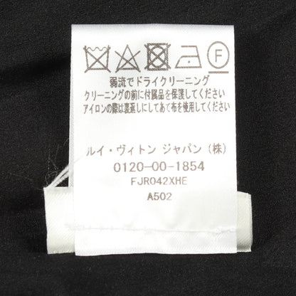 ボディコンシャス バイカードレス ノースリーブ ワンピース ウール ナイロン ブラック ルイヴィトン