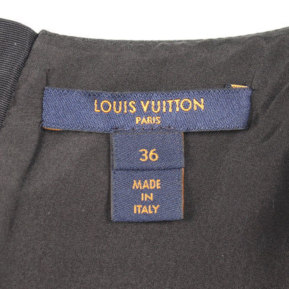 ワッペン ワンピース ウール シルク ブラック ルイヴィトン ワンピース LOUIS VUITTON