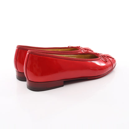 BALLERINA バレリーナ バレエシューズ エナメルレザー レッド シャネル シューズ CHANEL
