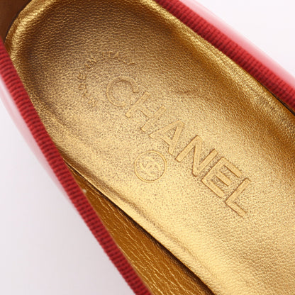 BALLERINA バレリーナ バレエシューズ エナメルレザー レッド シャネル シューズ CHANEL